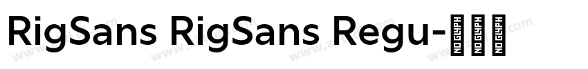 RigSans RigSans Regu字体转换 RigSans RigSans Regu字体转换